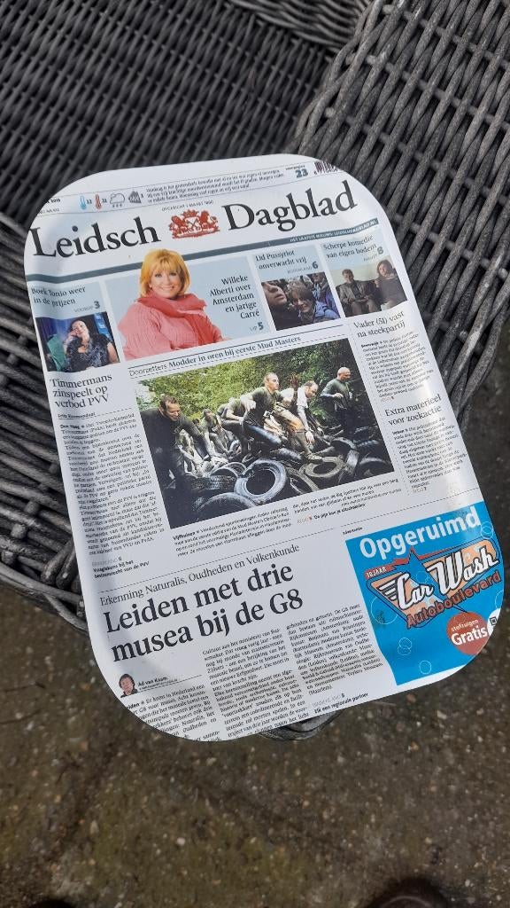 Dienblad Leidsch dagblad foto Willeke Alberti, Ophalen of Verzenden, Zo goed als nieuw