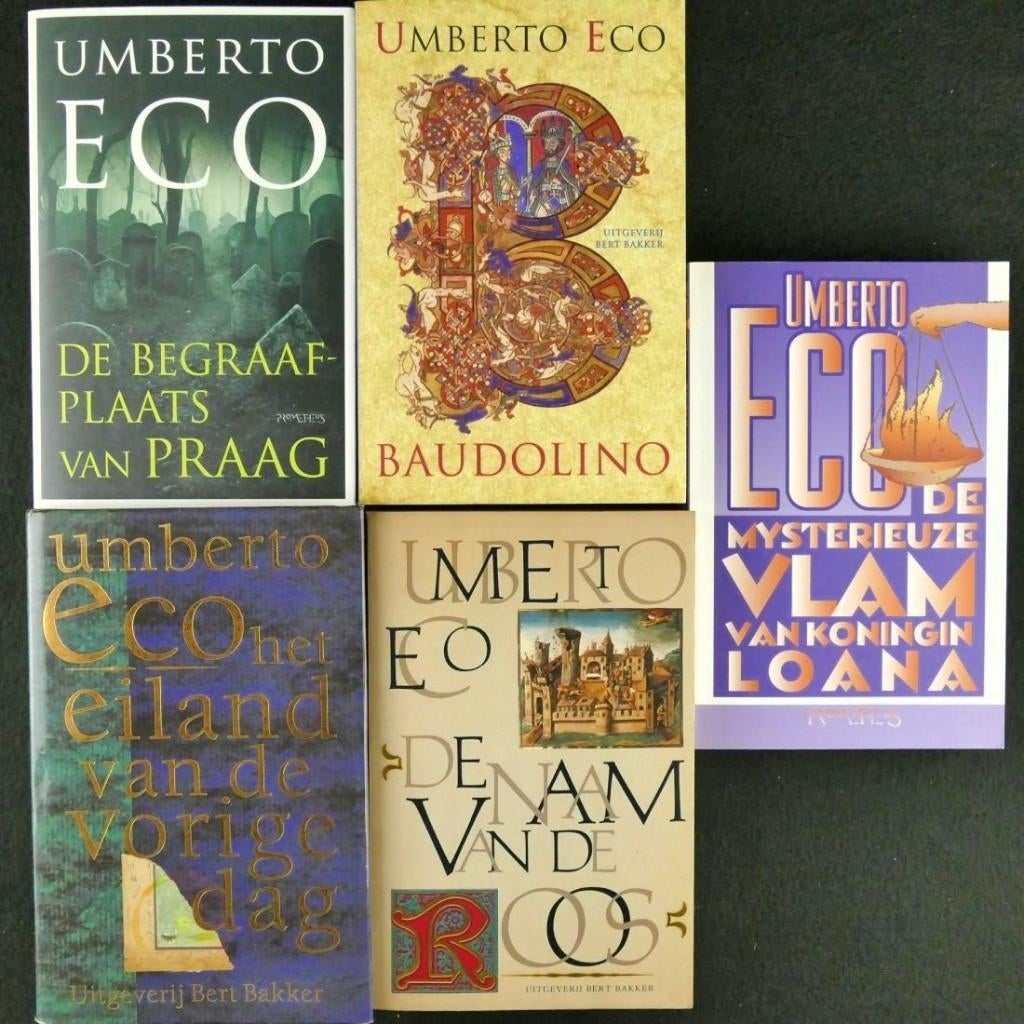 5x Boeken van Umberto Eco (1984-2011), Ophalen of Verzenden, Gelezen