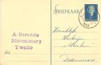 A-Berends Bloemistery, Twello - 01.1953 - briefkaart, Ophalen of Verzenden, Briefkaart