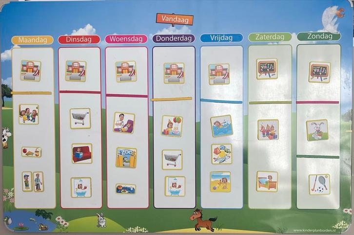 Planbord kinderen week, Kinderen en Baby's, Speelgoed | Educatief en Creatief, Gebruikt, Ontdekken, Ophalen of Verzenden