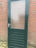 Schuurdeur hardhout (Merbau) 82,9 x 211,5 cm, Ophalen, Gebruikt, 80 tot 100 cm, Buitendeur