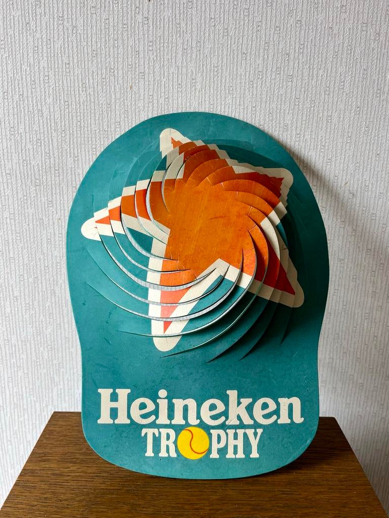 Unieke Heineken zonneklep, Ophalen of Verzenden, Gebruikt, Gebruiksvoorwerp