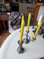 tinnen kan, bordjes, vaasjes, kaarsenstandaard., Ophalen