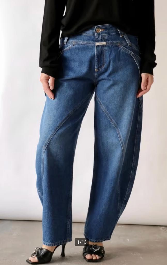 CLOSED barrel jeans Forti-X mt 30 lengte 34 mid blue ZGAN, Kleding | Dames, Spijkerbroeken en Jeans, Zo goed als nieuw, W30 - W32 (confectie 38/40)