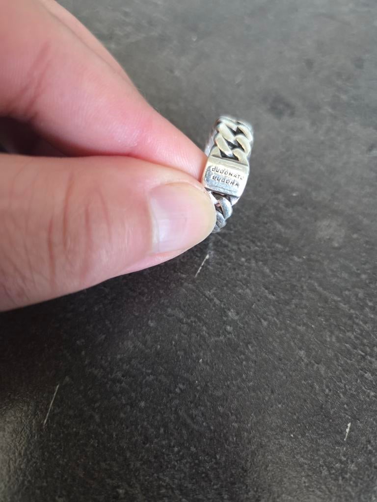 Buddha to Buddha Chain Ring Maat 19 Zilver, 18 tot 19, Ophalen of Verzenden, Zo goed als nieuw, Dame of Heer