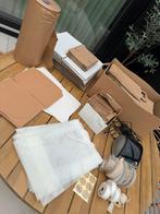 Webshop set: dozen, linten, tassen, zakjes & LabelWriter,, Ophalen, Doos, Minder dan 35 cm, Zo goed als nieuw