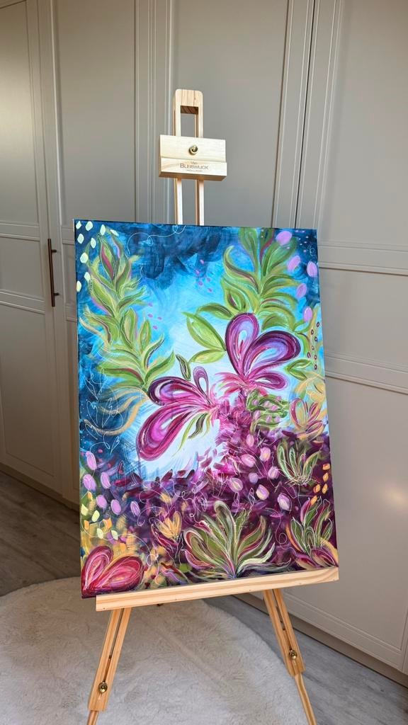 Zelfgemaakt schilderij, Antiek en Kunst, Kunst | Schilderijen | Abstract, Ophalen of Verzenden