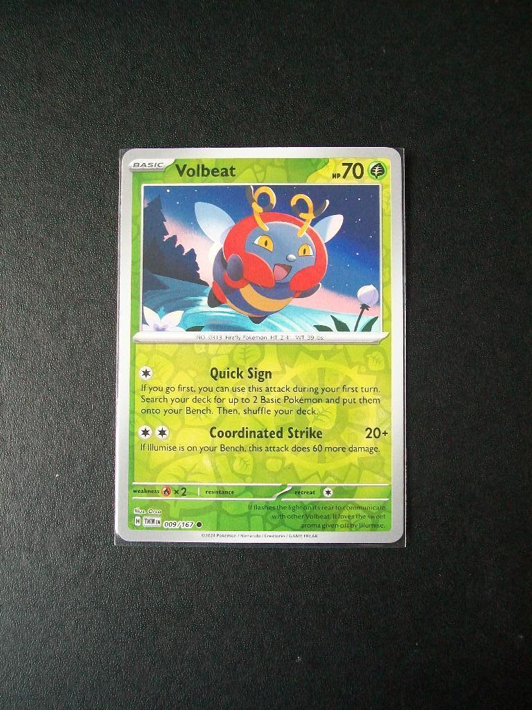 9762. Nieuwe Pokemon Kaart Holofoil VOLBEAT HP 70 (009/167), Verzenden, Nieuw, Losse kaart, Foil