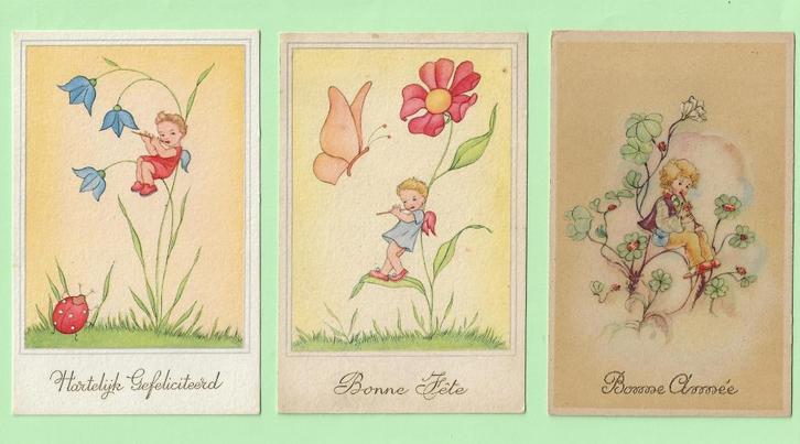 Kinderen spelen fluit, Verzamelen, Ansichtkaarten | Themakaarten, Ongelopen, 1960 tot 1980, Kinderen, Ophalen of Verzenden