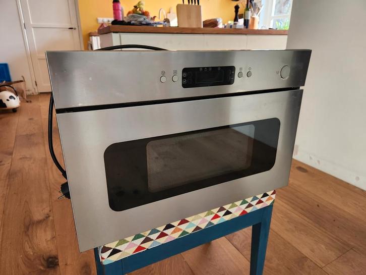 IKEA Inbouw Magnetron - RVS, Witgoed en Apparatuur, Magnetrons, Gebruikt, Inbouw, Magnetron, 60 cm of meer, Draaiplateau, Ophalen