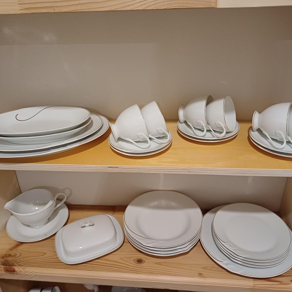 Hutschenreuther servies Fleuron Goud, Antiek en Kunst, Ophalen of Verzenden