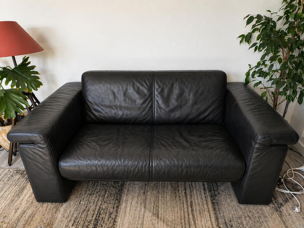 Set van 2 leren banken Rolf Benz, Ophalen, Gebruikt, 150 tot 200 cm, Driepersoons