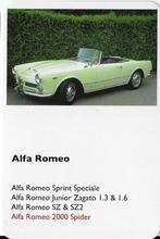 A5 autokaartje alfa romeo 2000 spider, Ophalen of Verzenden, Zo goed als nieuw, Auto's