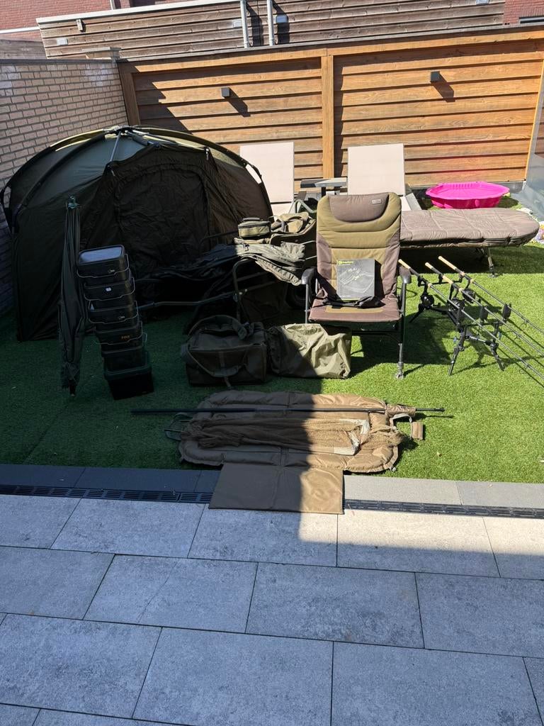 Complete karperset top conditie!!, Watersport en Boten, Hengelsport | Karpervissen, Ophalen of Verzenden, Zo goed als nieuw, Complete set