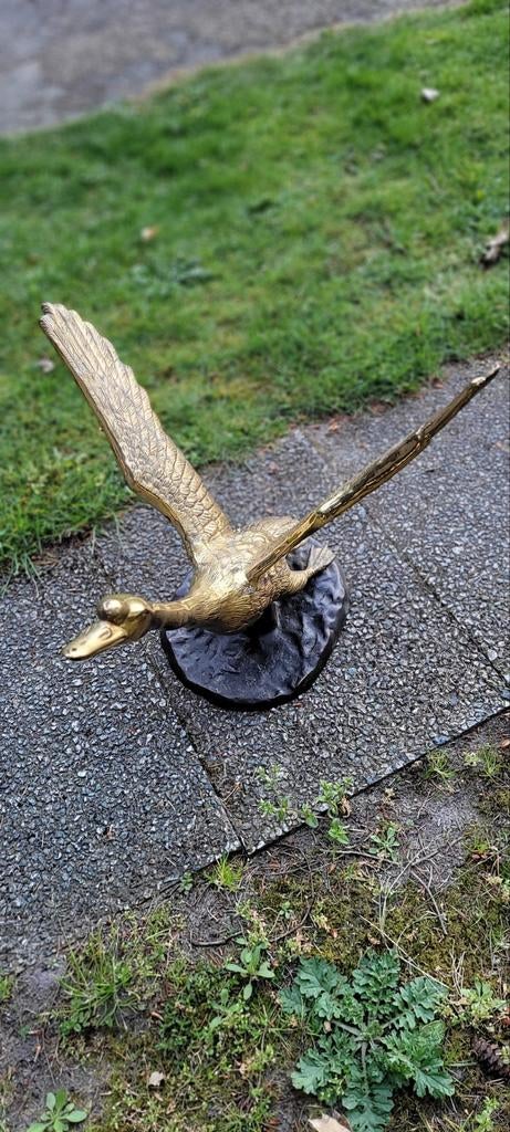 Gereserveerd  Zwaan messing beeld vogel metaal, Ophalen, Gebruikt, Vogel, Overige typen