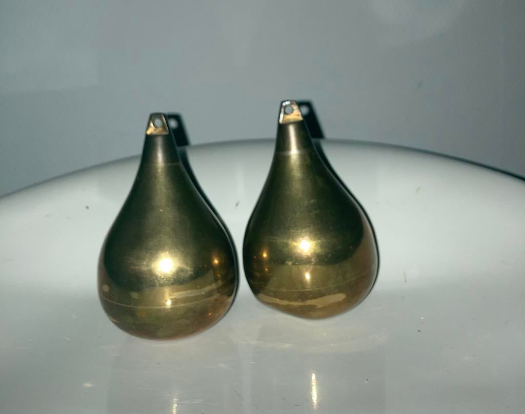 Zaanse klok , antieke peervormige gewichten van messing, Antiek en Kunst, Ophalen of Verzenden
