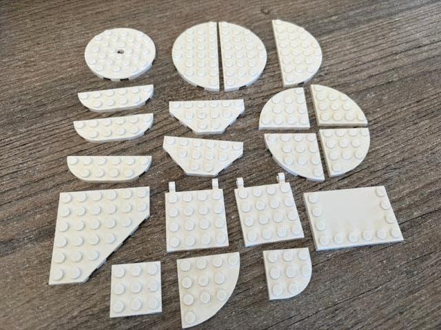 lego div. grondplaatjes wit, samen voor 2 euro, Kinderen en Baby's, Speelgoed | Duplo en Lego, Ophalen of Verzenden, Zo goed als nieuw