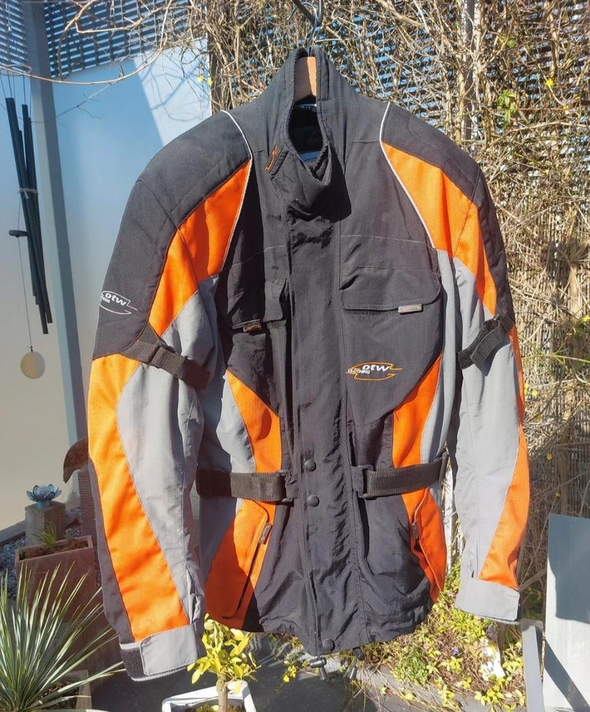 OTW Textiel Motorjas - Zwart/Oranje/Grijs (48), Jas | textiel, Heren, OTW Clothing, Ophalen of Verzenden