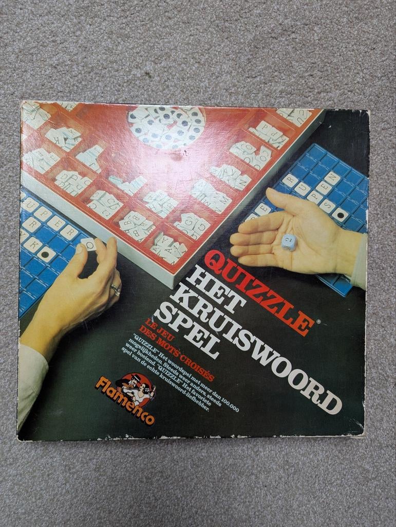 Quizzle Het Kruiswoord Spel van Flamenco, Drie of vier spelers, Ophalen of Verzenden, Zo goed als nieuw, Flamenco