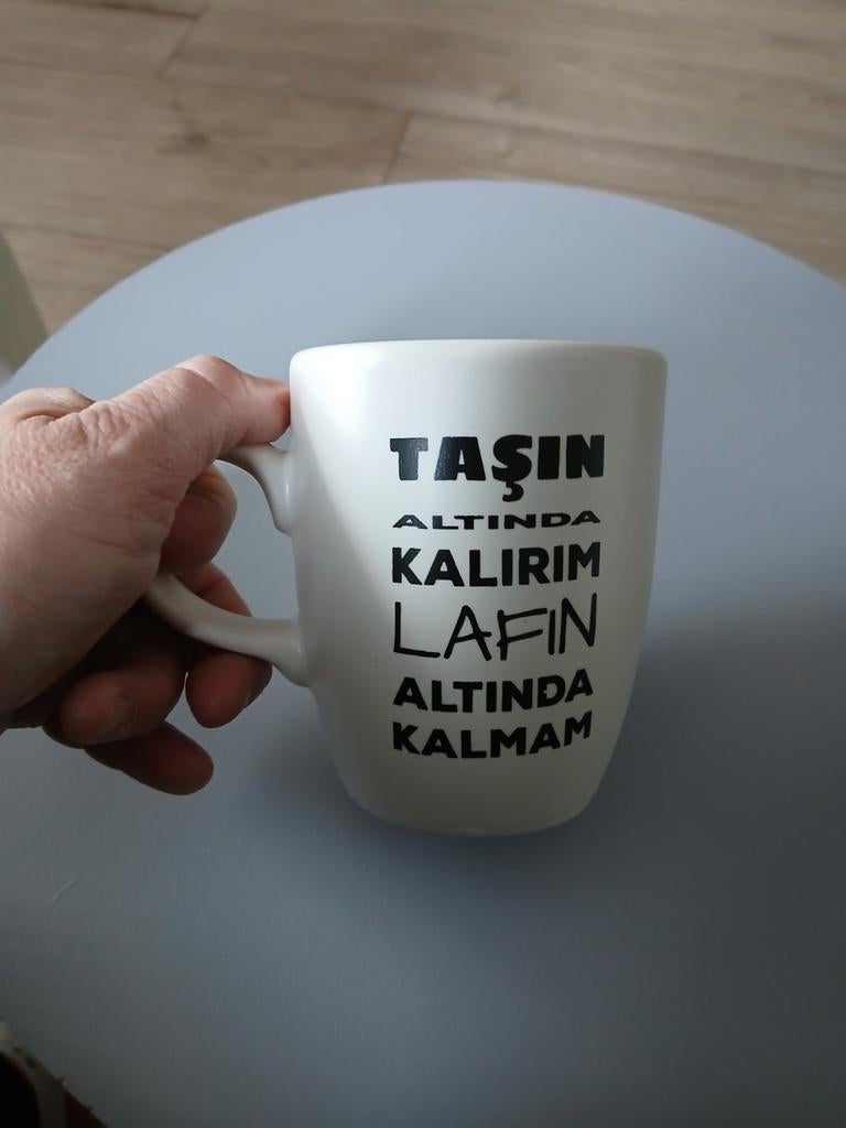 Nieuwe mok met Turkse tekst, Ophalen, Nieuw