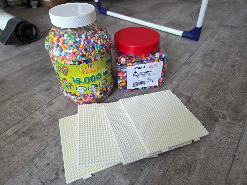 Strijkkralen pakket: Hama, Pyssla en 4 grondplaten, Kinderen en Baby's, Speelgoed | Educatief en Creatief, Ophalen of Verzenden