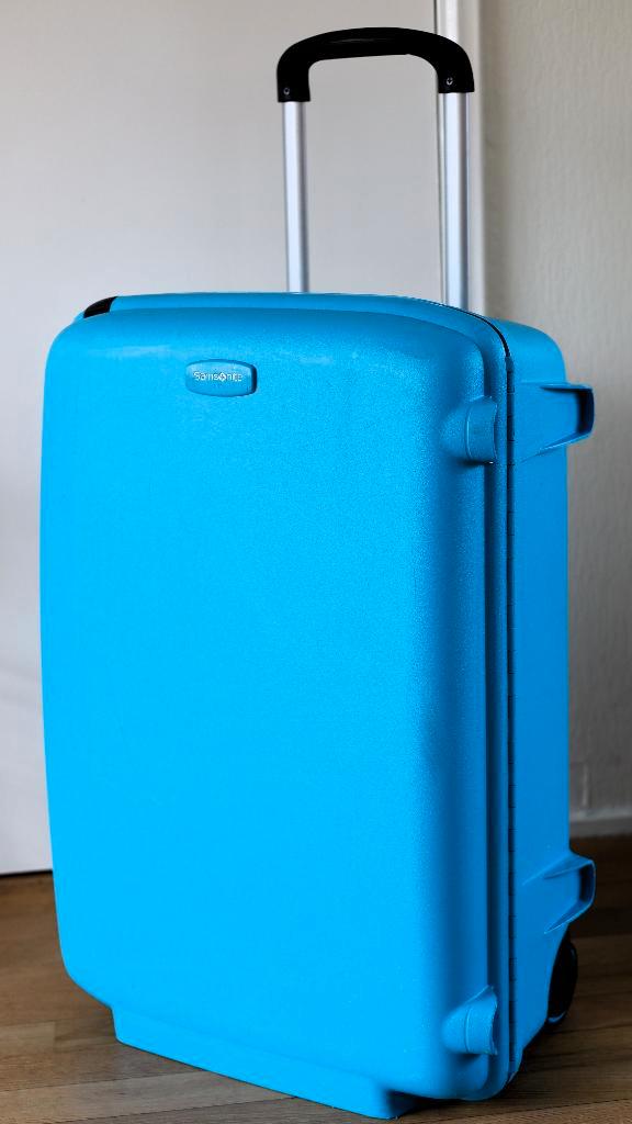 SAMSONITE REISKOFFER ( BLAUW ), Sieraden, Tassen en Uiterlijk, Koffers, Zo goed als nieuw, Hard kunststof, 70 cm of meer, 45 tot 55 cm