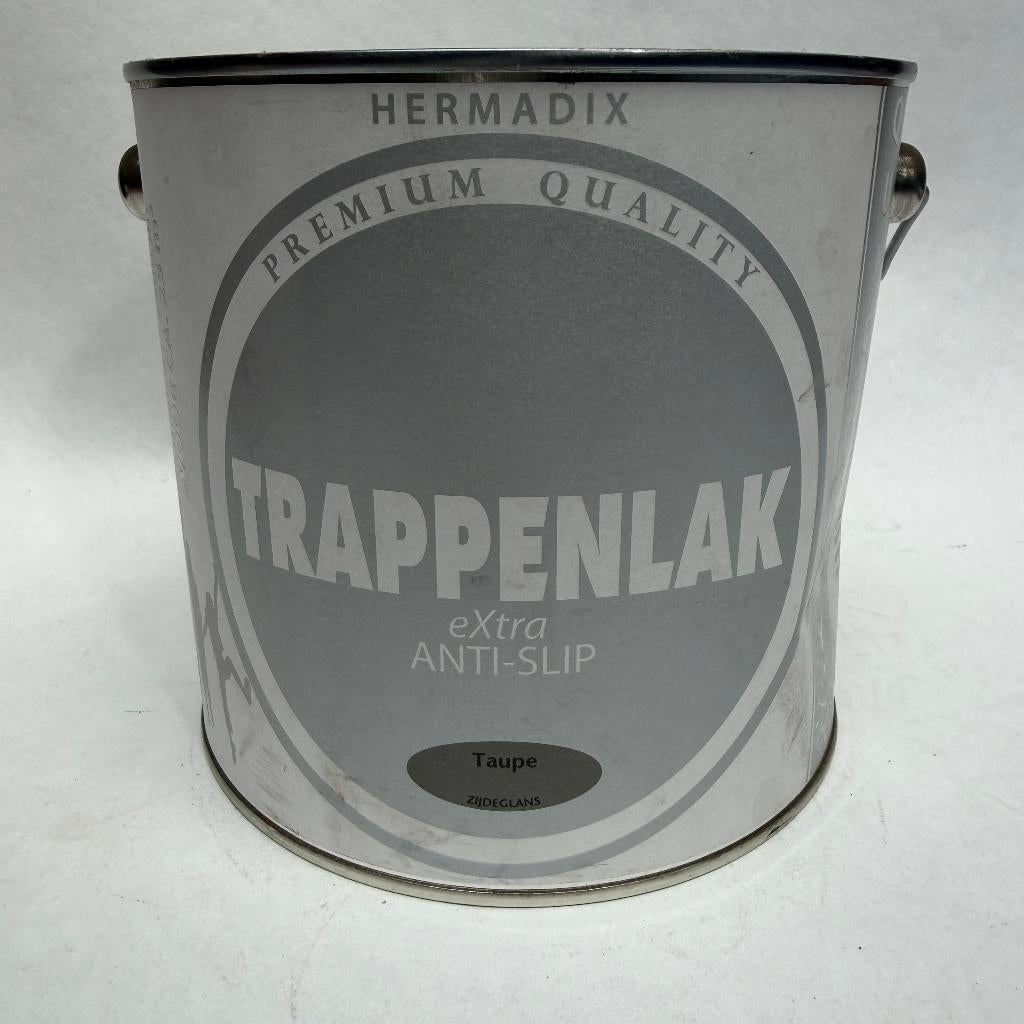 Hermadix Trappenlak Extra Anti-slip Lak Verf Taupe 2.5L, Nieuw, Hermadix, Hermadix, Lak