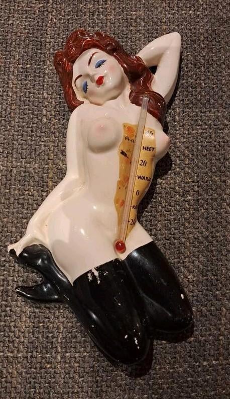 Vintage pin-up thermometer, Verzamelen, Ophalen of Verzenden, Huis en Inrichting