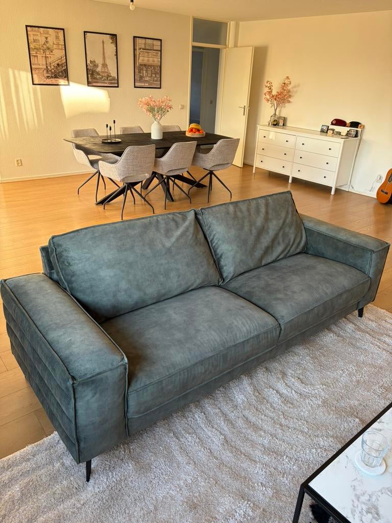 Haco 3-zits bank groen, Ophalen, Tweepersoons, 75 tot 100 cm, Zo goed als nieuw