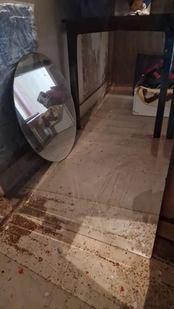 Facetspiegel 80 x 58 en ronde spiegel diameter 60 cm, Ophalen, Rond, 50 tot 75 cm, Minder dan 100 cm