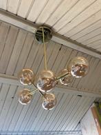 Plafond lamp met 6 bollen, Ophalen, Zo goed als nieuw, Glas, Minder dan 50 cm