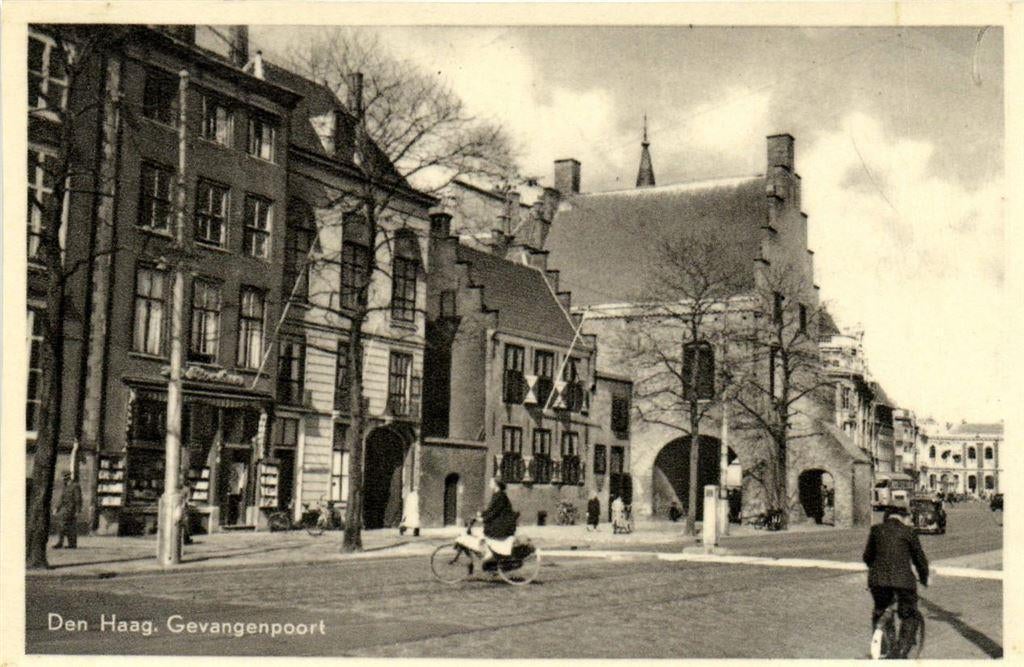 Den Haag, Gevangenpoort - volk auto - ongelopen, Ophalen of Verzenden, Voor 1920, Ongelopen, Zuid-Holland