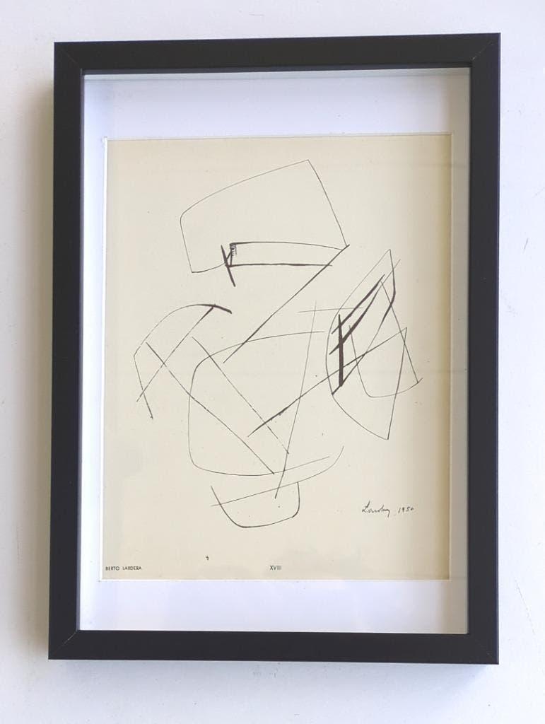 Berto Lardera  pochoir 1952, Antiek en Kunst, Kunst | Litho's en Zeefdrukken, Ophalen of Verzenden