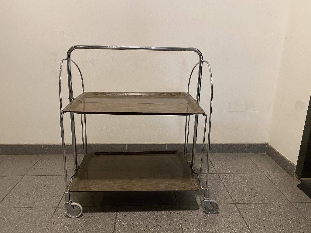 Vintage serveerwagen, Ophalen, Gebruikt, 60 cm of meer, Rechthoekig