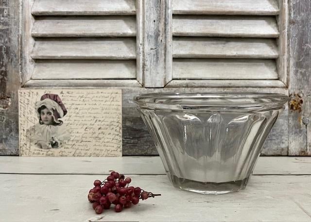 Antieke conische glazen confiture pot XL, Ophalen of Verzenden