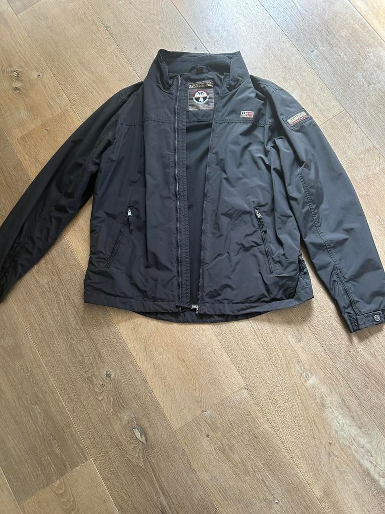 Napapijri Geographic xxl zomerjas donkerblauw  jacket, Ophalen of Verzenden, Zo goed als nieuw, Overige maten, Blauw