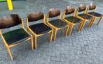 6 jaren 70 vintage design stoelen, Huis en Inrichting, Ophalen, Gebruikt, Bruin, Jaren 70 retro