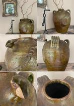 18e eeuw antiek frans aardewerk walnoot olie kruik, Ophalen of Verzenden