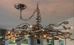 Ben Demmers - Moderne metalen kroonluchter met spiraaldesign, Ophalen, Zo goed als nieuw, Metaal, 75 cm of meer