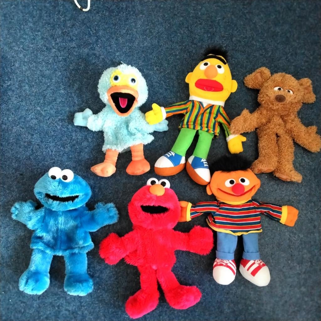 Sesamstraat poppenkastpoppen handpoppen, Kinderen en Baby's, Ophalen of Verzenden, Overige typen
