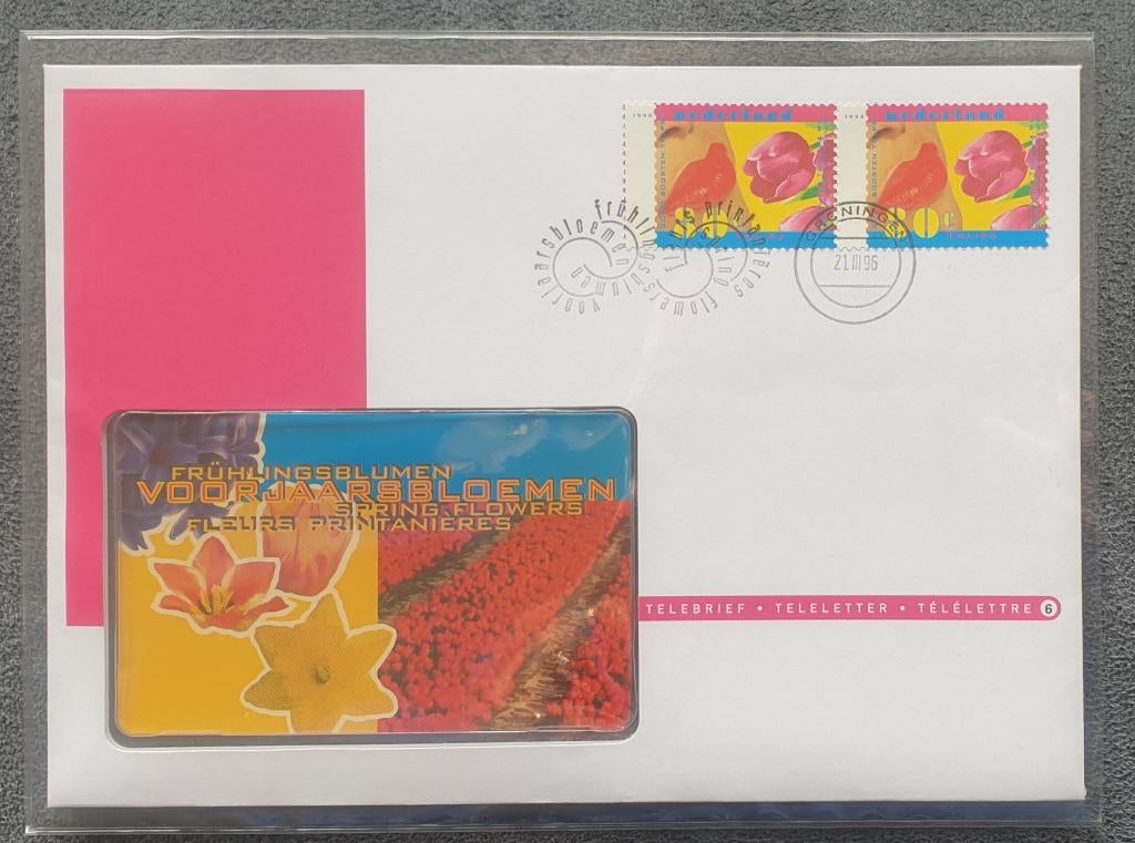 Telebrief nieuw ongebruikt Voorjaarsbloemen (No.8), Verzamelen, Telefoonkaarten, Ophalen of Verzenden, Nederland