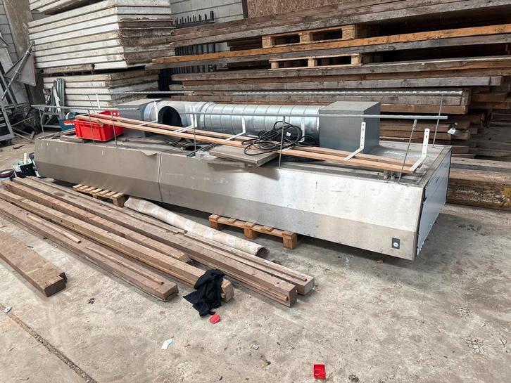 Horeca Afzuigkap RVS met afzuiging., Zakelijke goederen, Horeca | Keukenapparatuur, Overige typen, Gebruikt, Ophalen