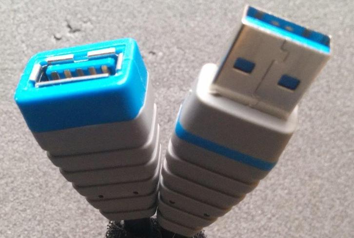 USB 3.0 verlengkabel 5Gbps 2 meter USB 3 kabel, Computers en Software, Pc- en Netwerkkabels, Nieuw, Ophalen of Verzenden