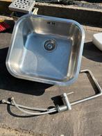 Franke spoelbak rvs en mengkraan, Huis en Inrichting, Keuken | Keukenelementen, Ophalen, Gebruikt, 50 tot 100 cm, Minder dan 100 cm