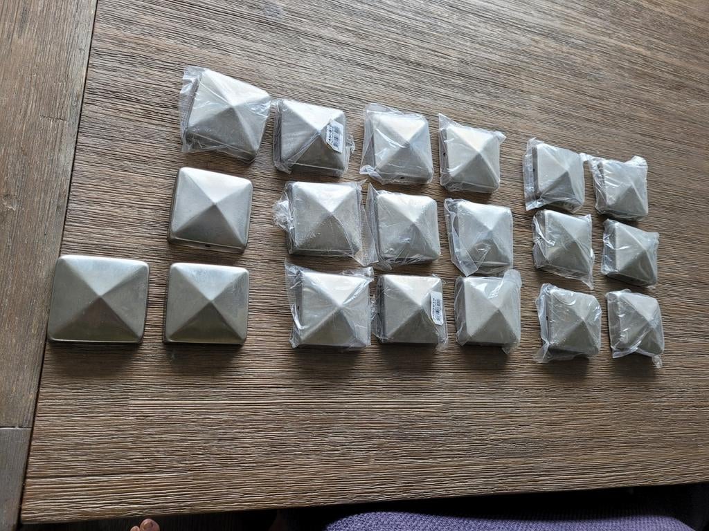 RVS paalkappen 7.1 X 7.1 cm, Ophalen, Nieuw