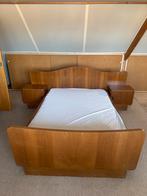 Houten tweepersoonsbed met nachtkastjes, Huis en Inrichting, Slaapkamer | Bedden, Gebruikt, Bruin, Tweepersoons, 200 cm