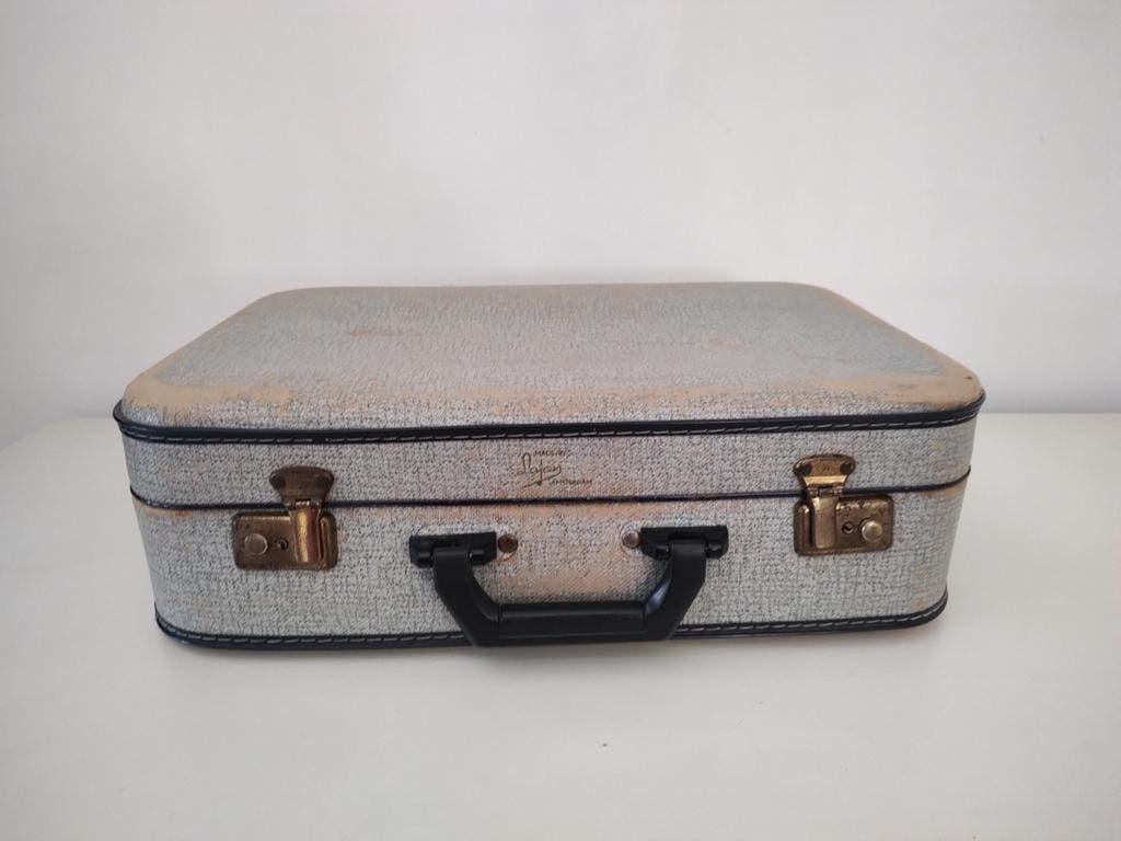 K659 VINTAGE jaren 50 koffer LEJAN Amsterdam, Gebruikt, 50 tot 60 cm, Ophalen of Verzenden, Lejan Amsterdam