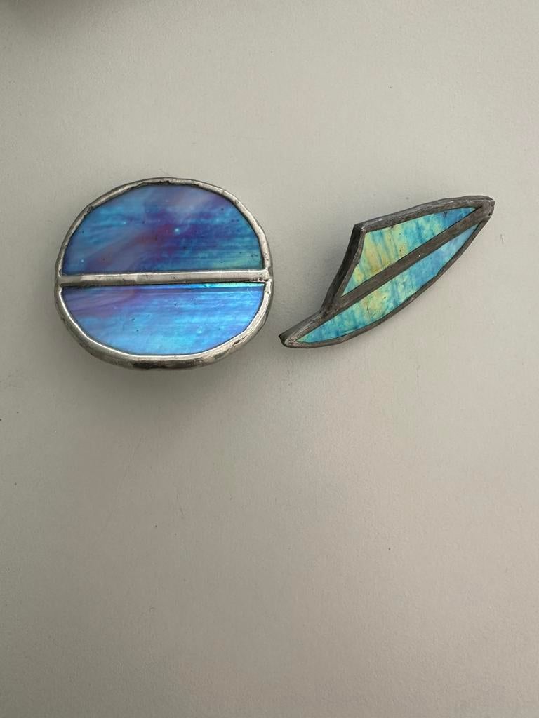 Broches tiffany 2 stuks, Ophalen of Verzenden, Zo goed als nieuw, Zilver, Overige materialen