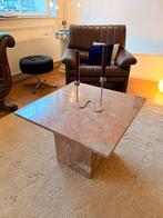 Rood marmeren salontafel - Macchia Vecchia Rosso, Huis en Inrichting, Tafels | Salontafels, Ophalen, Overige materialen, 100 tot 150 cm