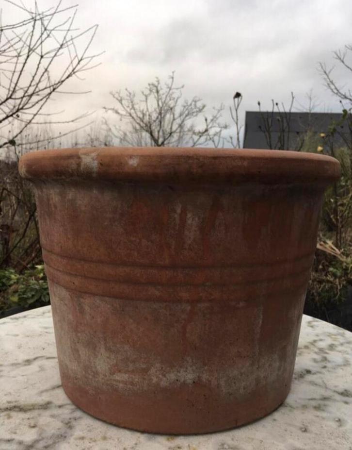 Oud Hollandse Italiaanse terracotta bloempotten diverse, Tuin en Terras, Bloempotten, Zo goed als nieuw, Terracotta, Binnen, Balkon